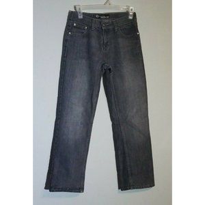 Womens Sz 14 Smokey Dark Gray Akademiks Stretch All Cotton Jeans Black Wash 24 W